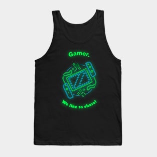 Video game gamer funny gamers share sharing games Tank Top
